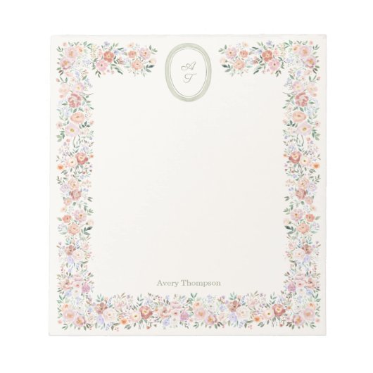 Bloc-note Blason Fleur Cottage (Devant)
