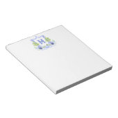 Bloc-note Blason Monogramme d'Arbre de Citron à l'Aquarelle (Incliné)