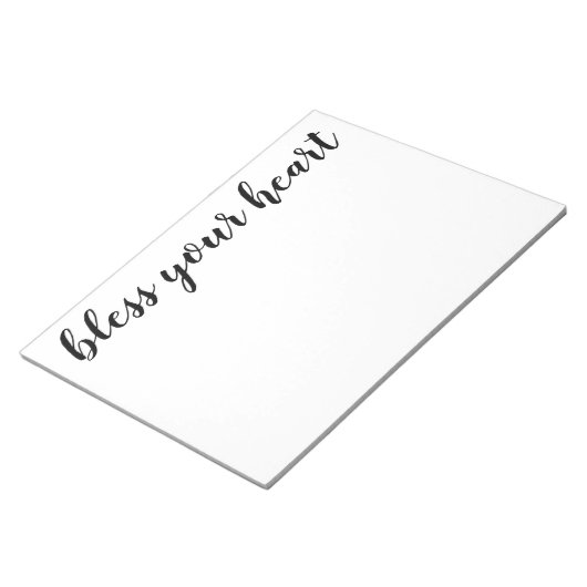 Bloc-note Bless Your Heart Black Script Print (Incliné)