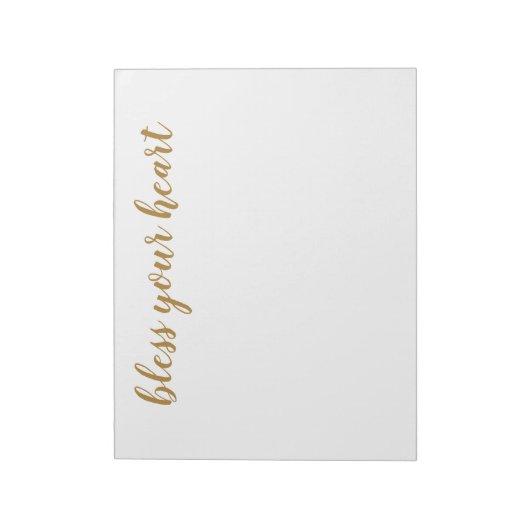 Bloc-note Bless Your Heart Script Doré (Tourné)