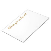 Bloc-note Bless Your Heart Script Doré (Incliné)