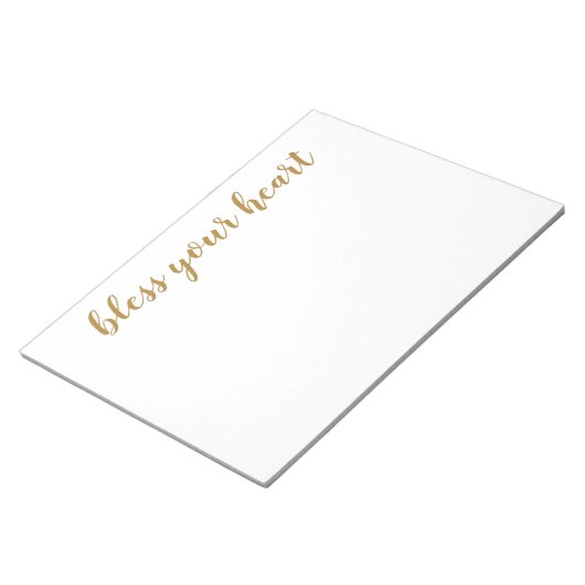 Bloc-note Bless Your Heart Script Doré (Incliné)