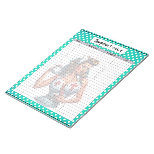 Bloc-note Blessé Infirmière Pinup_ Tracker Symptom (Incliné)