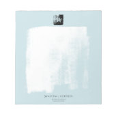 Bloc-note Bleu Artistique Nom du monogramme Formel Unique Él (Devant)