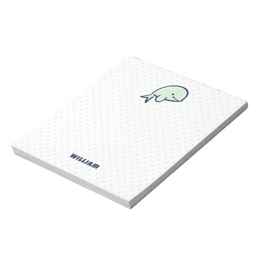 Bloc-note Bleu Béluga Béluga Nom des garçons (Tourné)