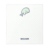 Bloc-note Bleu Béluga Béluga Nom des garçons (Devant)
