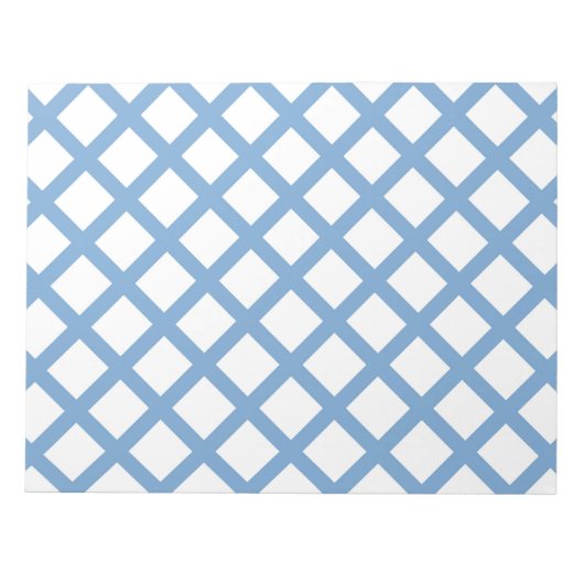 Bloc-note Bleu Blanc Arlequin Diamond Motif (Devant)