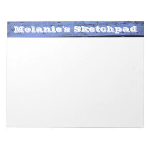 Bloc-note Bleu Bois Planté Grand Pad Sketch