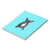 Bloc-note Bleu Chien à Chien à Chien Bleu Pois mignon (Tourné)