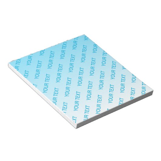 Bloc-note Bleu ciel (couleur changeable!) Ombre & motif de t (Incliné)