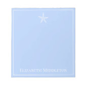 Bloc-note Bleu côtier et poisson d'eau blanche Personnalisé (Devant)