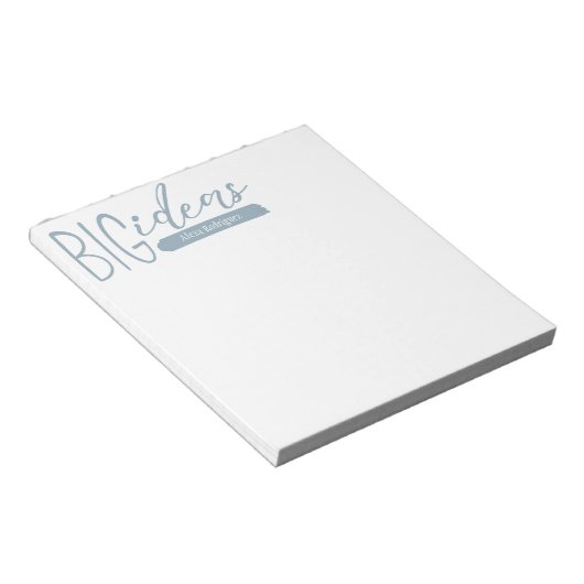 Bloc-note Bleu côtier grandes idées (Incliné)