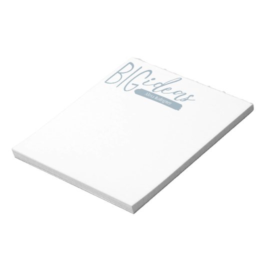 Bloc-note Bleu côtier grandes idées (Tourné)