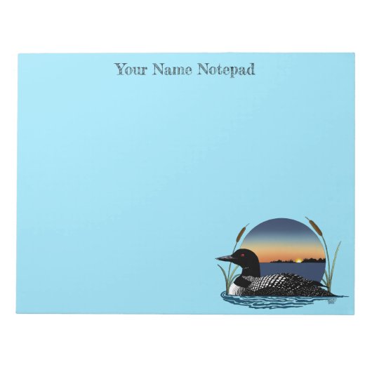 Bloc-note Bleu couché de soleil (Devant)