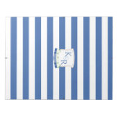 Bloc-note Bleu crête nautique do-it-yourself Mariage Envelop (Devant)