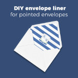 Bloc-note Bleu crête nautique do-it-yourself Mariage Envelop<br><div class="desc">Ce design a été créé en réponse à plusieurs épouses me demandant des liners d'enveloppes à volets pointus pour correspondre à cette suite [Les enveloppes à volets Euro sont celles qui ont un point profond / pointu sur le rabat]. C'est le style le plus souvent utilisé dans les suites nuptiales...</div>