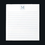 Bloc-note Bleu de la Marine moderne Première Monographie Car<br><div class="desc">Élégant bloc-notes carré simple</div>