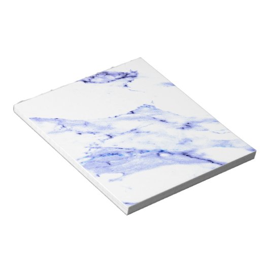 Bloc-note Bleu et Marbre blanc (Incliné)