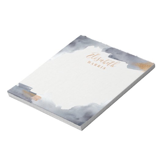 Bloc-note Bleu et or Aquarelle (Tourné)