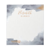 Bloc-note Bleu et or Aquarelle (Devant)