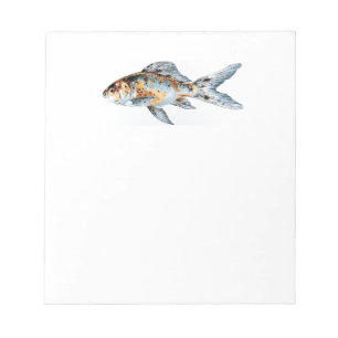 Bloc-note Bleu et orange Shubunkin Goldfish Fine Art