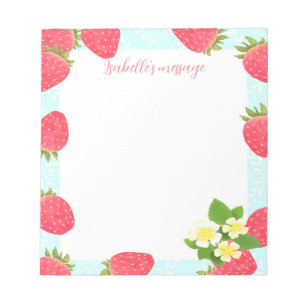 Bloc-note Bleu fraise