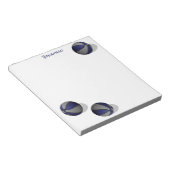 Bloc-note bleu gris équipe de basket couleurs nom personnali (Incliné)