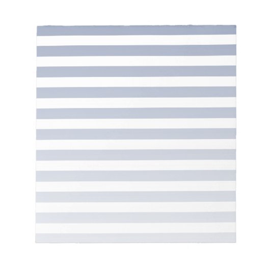Bloc-note Bleu gris et blanc rayures de bonbons (Devant)