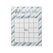 Bloc-note Bleu & Gris Gris Bébé Eléphant | Bingo (Tourné)