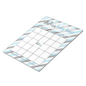 Bloc-note Bleu & Gris Gris Bébé Eléphant | Bingo (Incliné)