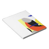 Bloc-note Bleu jaune Art Abstrait (Incliné)