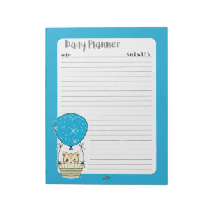 Bloc-note Bleu Kitty Balloon Linked Daily Planner