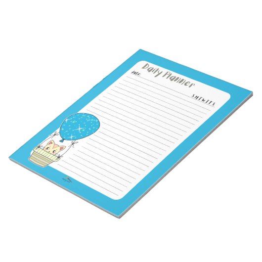Bloc-note Bleu Kitty Balloon Linked Daily Planner (Incliné)