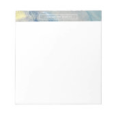 Bloc-note Bleu marbré, Encre d'alcool or Liquide Art Abstrai (Devant)