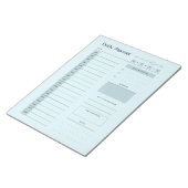 Bloc-note Bleu minimal du planificateur quotidien (Incliné)