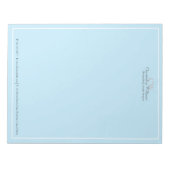 Bloc-note Bleu Minimaliste Professionnel (Devant)