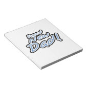 Bloc-note Bleu/Noir Texte Fière Cadeaux Nouveau Papa (Incliné)