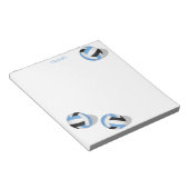 Bloc-note bleu noir volleballs filles garçons nom personnali (Incliné)