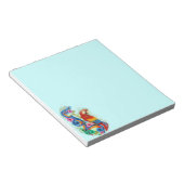 Bloc-note bleu perroquet clair (Incliné)