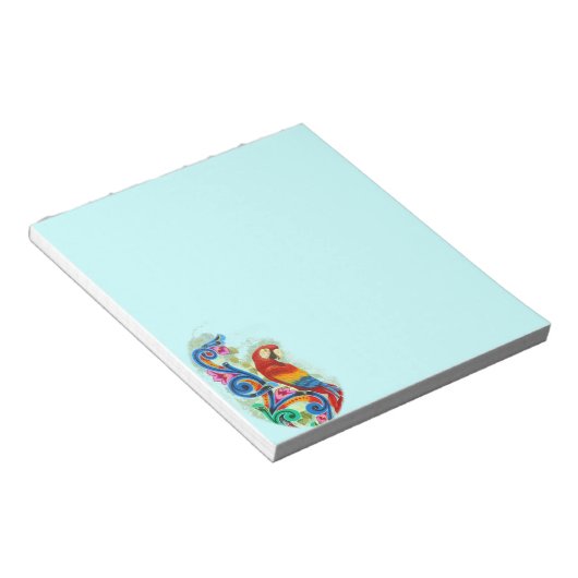 Bloc-note bleu perroquet clair (Incliné)