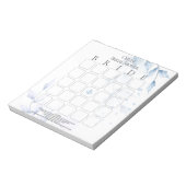 Bloc-note Bleu Poussiéreux et Feuillage Lilas Clair Bingo de (Tourné)