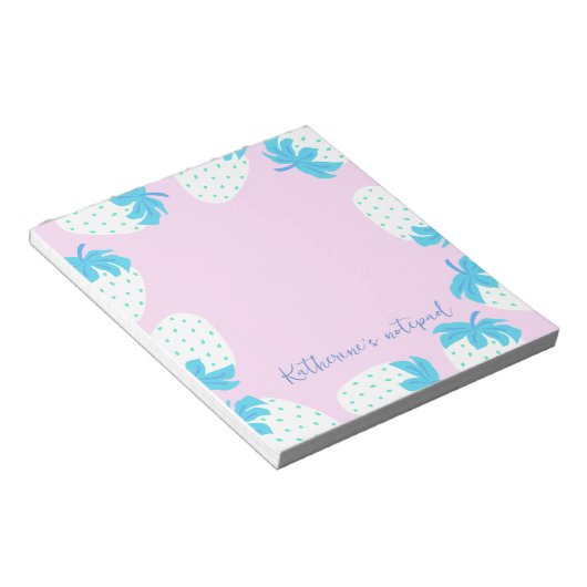 Bloc-note Bleu rose fraise (Incliné)