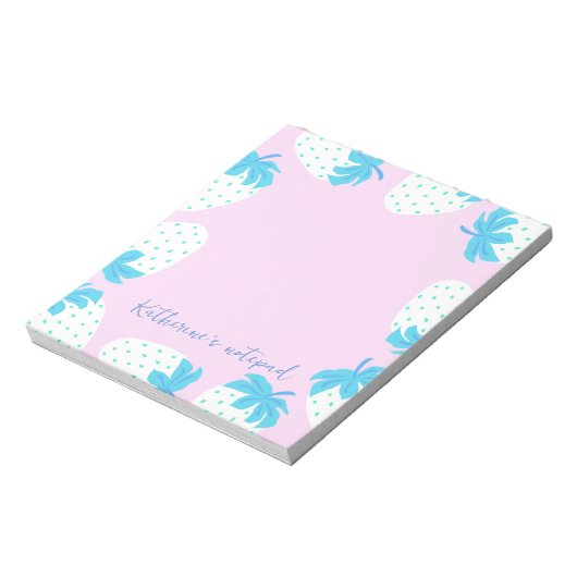 Bloc-note Bleu rose fraise (Tourné)