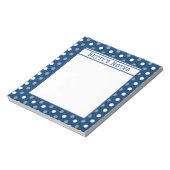 Bloc-note Bleu Royal à pois (Tourné)