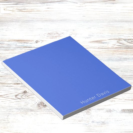 Bloc-note Bleu royal blanc nom