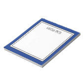 Bloc-note Bleu Royal Blanc Personnalisable (Tourné)