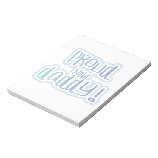 Bloc-note Bleu Texte Fier Nouveau Daddy Cadeaux (Tourné)