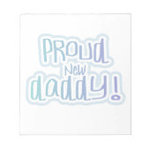 Bloc-note Bleu Texte Fier Nouveau Daddy Cadeaux (Devant)