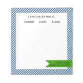 Bloc-note Bleu, Vert Accent Note de la maman de... (Devant)