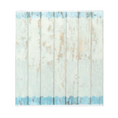 Bloc-note Bleu vert usé poteau en bois sa déchirure (Devant)